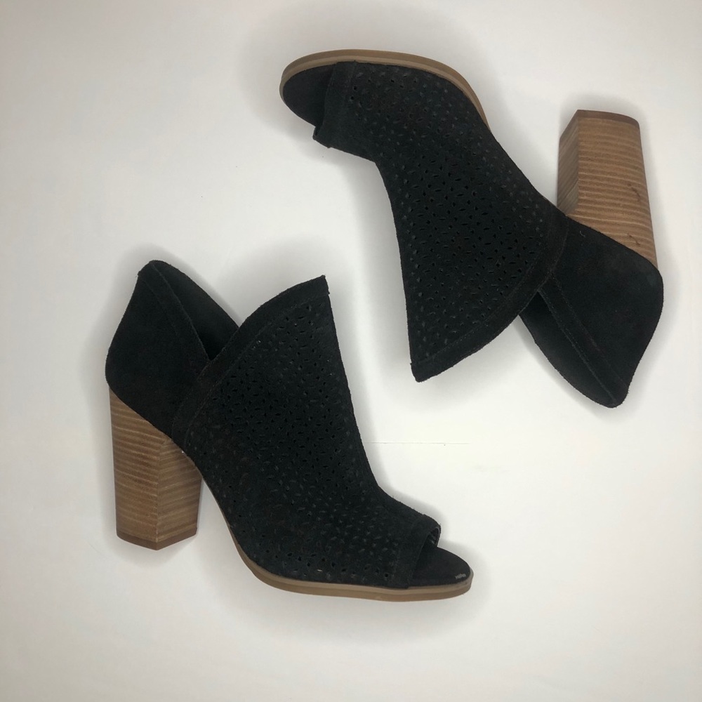 Lucky Brand Open Toe Suede Bootie Size 9